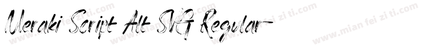 Meraki Script Alt SVG Regular字体转换